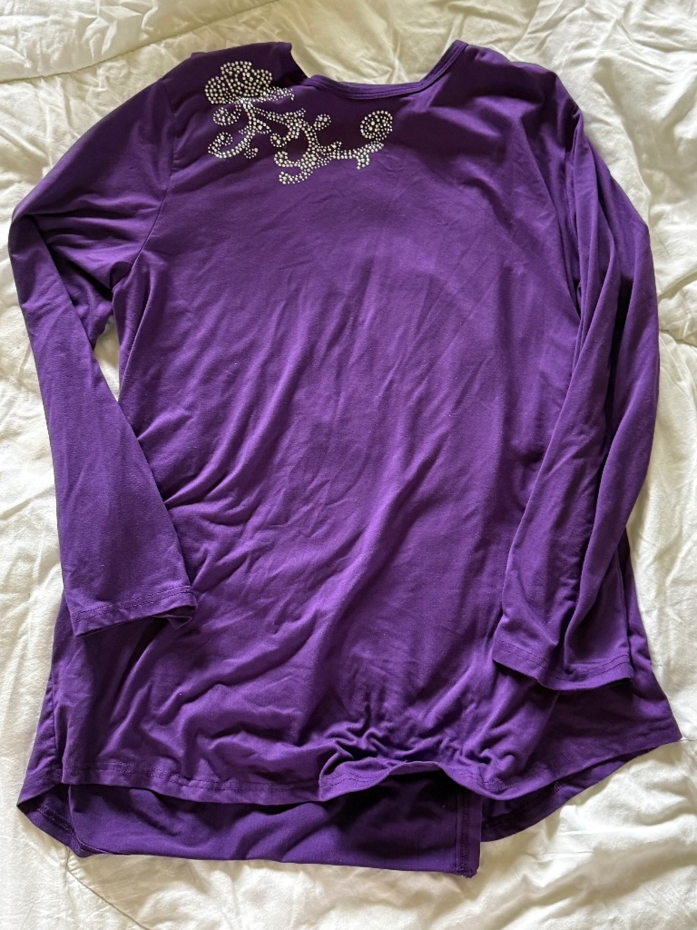 Silverts  adaptive clothing, purple, long sleeve size large